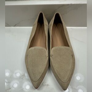 Flattered Suede Beige Loafers Women’s Size 7 NWOB Made In Spain